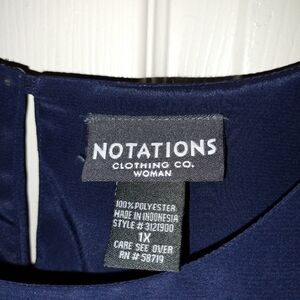 Notations Deep Blue Top